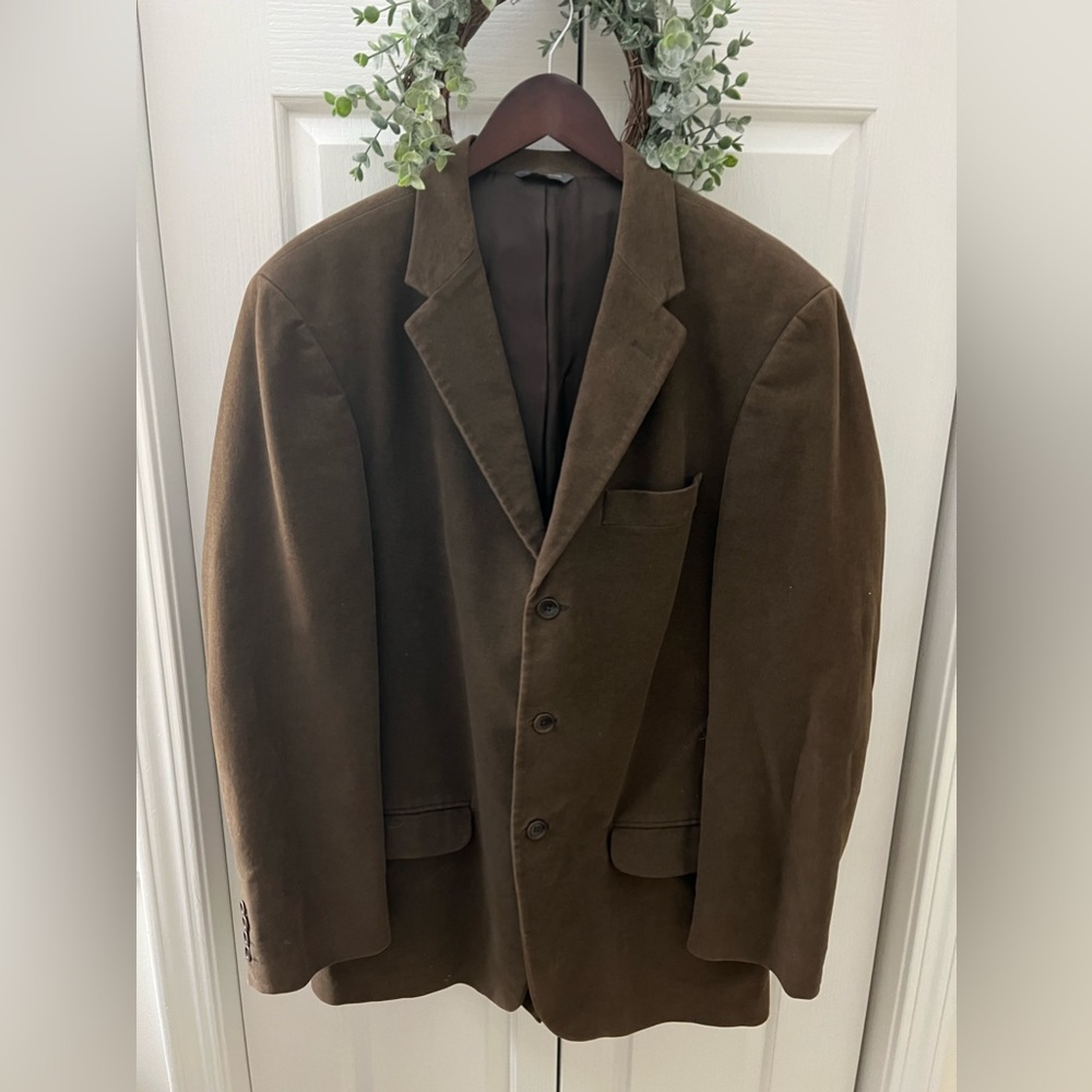 Banana Republic Men’s Dark Brown Corduroy Sport Coat Blazer Size 42R. Portugal.